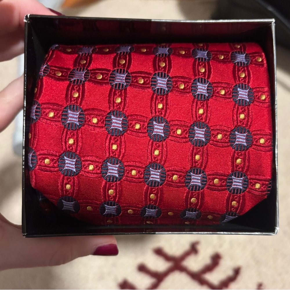 Robert Talbott Red and Purple Patterned Tie